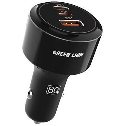 شارژر فندکی سه پورت گرین لاین مدل Roadex ظرفیت ۸۰ وات